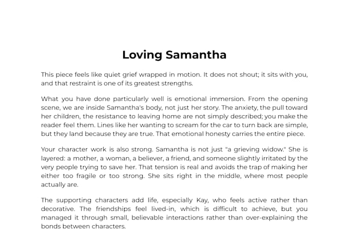 help you see what is missing in your romance or self help manuscript